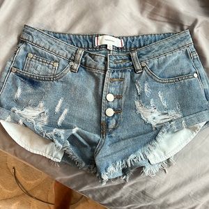 Denim shorts